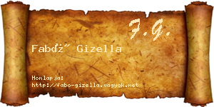 Fabó Gizella névjegykártya