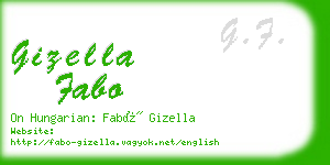 gizella fabo business card